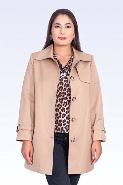 TOLGA SARAÇOĞLU 60076 CAMEL MİDİ BOY TRENÇKOT