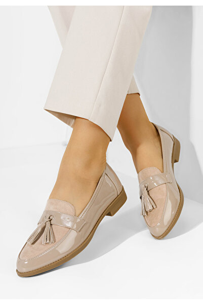 B T Shoes Béžové mokasíny dámské Kayia