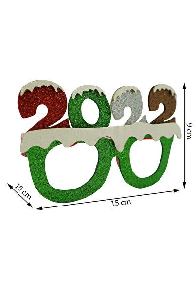 Flippy Party Glasses for New Year's Eve, 2022, Green, Plastic and Polyester,
