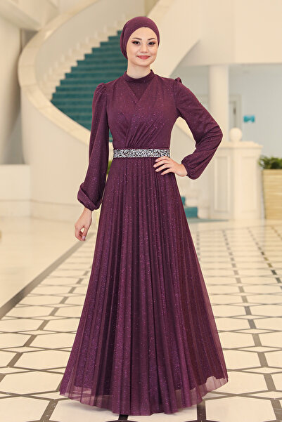 Genel Markalar Parıltılı Dila Tesettür Büyük Beden Abiye