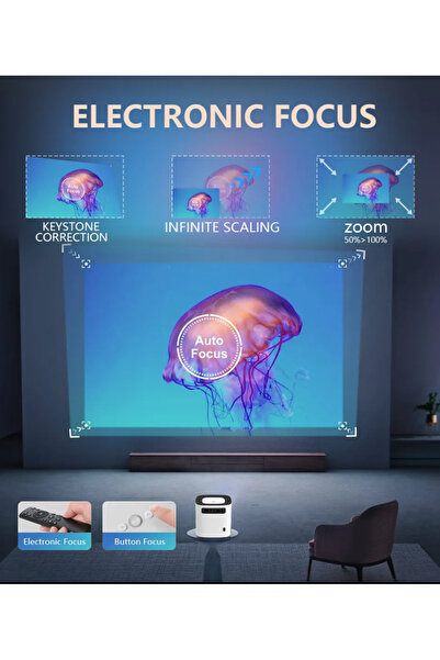 OEM Φορητός βιντεοπροβολέας Aokang AK-26 Smart LED, 350 ANSI Lumens, Android 9.0, WiFi, Bluetooth 5.0