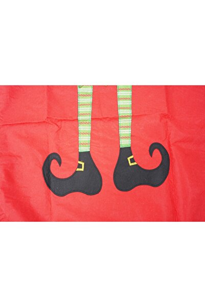 Flippy Christmas apron, Flippy, with elf pattern, red, for adults, polyester