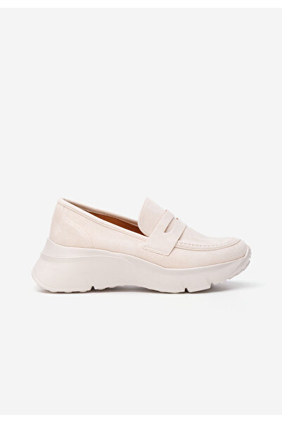 B T Shoes Almata V2 beige platform loafers