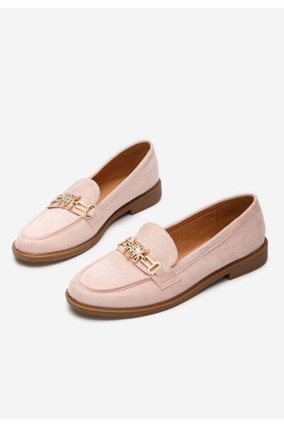 B T Shoes Růžové dámské mokasíny Almatea