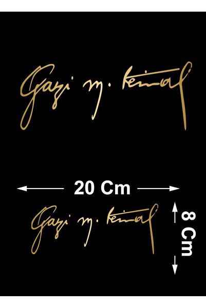 stickerusta Gazi Mustafa Kemal Atatürk Signature Sticker Car Auto Caravan Motorcycle Sticker 00623