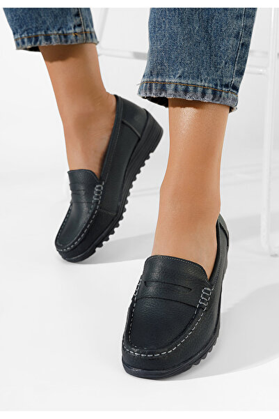 B T Shoes Tmavomdoré kožené mokasíny dámske Valmera