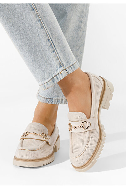 B T Shoes Women's summer loafers Sortela beige