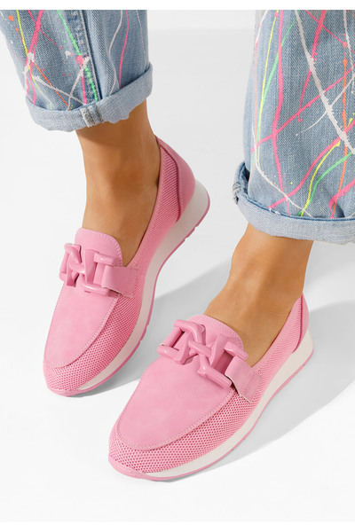 B T Shoes Fuchsiové dámské polobotky Clericia