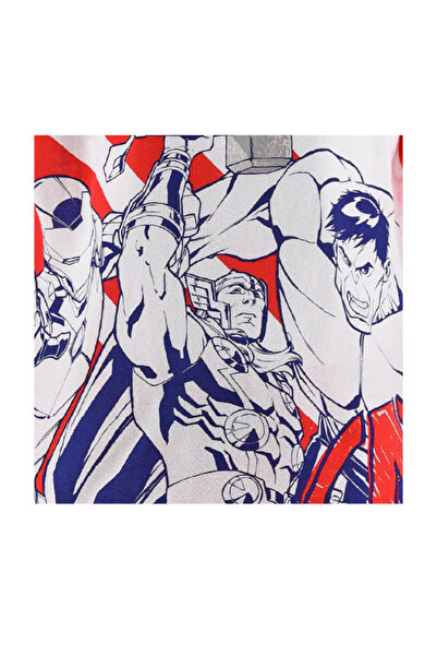 AVENGERS Children's pajamas, short sleeves, 100% cotton, red,