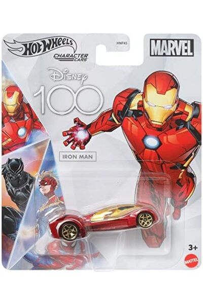 HOT WHEELS "Iron Man Character Car from Marvel Disney 100 Collection"