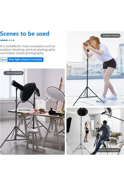 NEEWER 6.23 Feet/190CM Aluminum Light Tripod Stands for Studio Kits, Photography Lights, Softboxes (