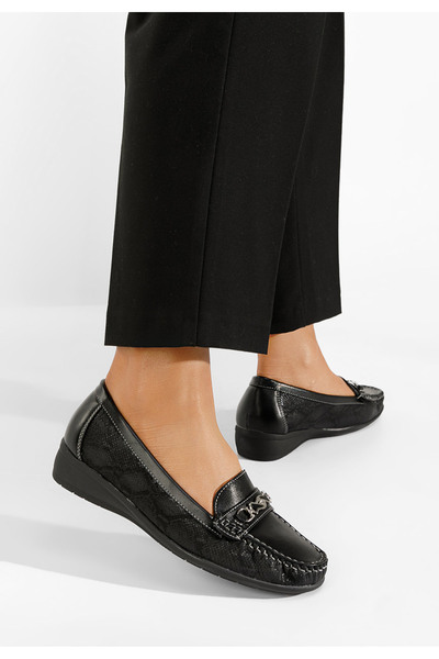 B T Shoes Μοκασίνια γυναικεια Lerisea μαύρα