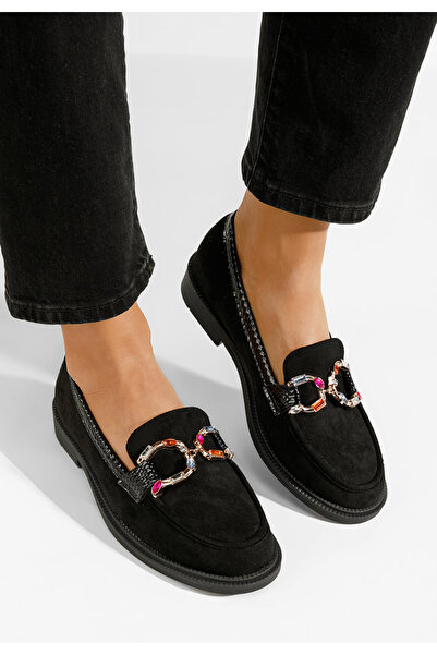 B T Shoes Černé dámské mokasíny Juanita