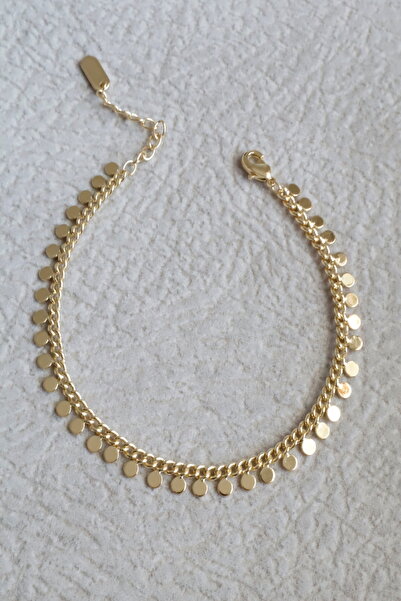 DEMOKAN Kadın Bileklik Kararmaz 14k Altın Renk Vip Seri İthal Pullu Model Bil...