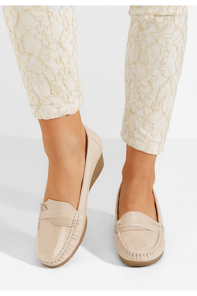 B T Shoes Μοκασίνια με πλατφόρμα Saina μπεζ