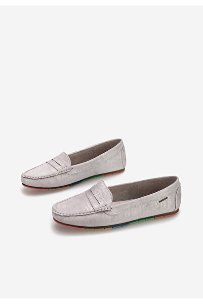 B T Shoes Sivé mokasíny dámske Tamina