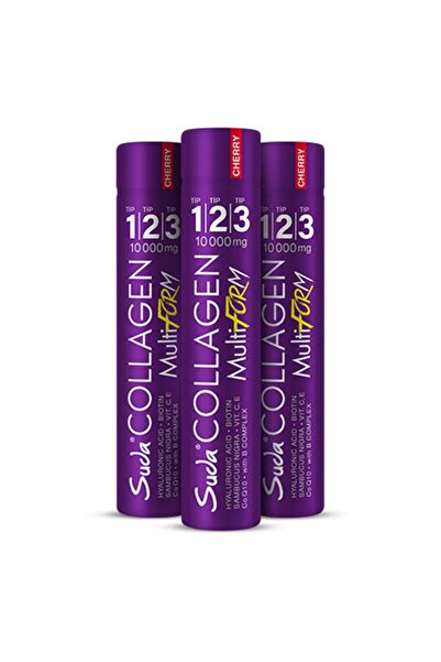 Suda Collagen مكمل غذائي متعدد الأشكال من سامبوكوس 10000 ملغ يحتوي على الكولاجين + فيتامينات C، E، B5، B6، Q10، البيوتين، وحمض الهيالورونيك |   40 مل × 30