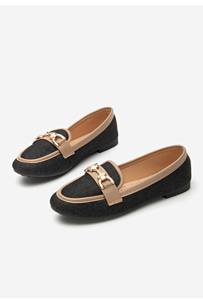 B T Shoes Černé dámské mokasíny Maribel