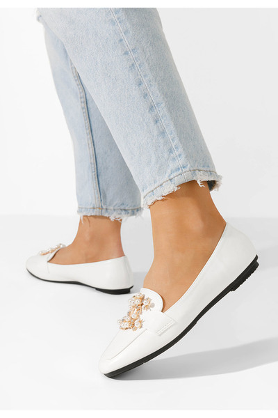 B T Shoes Biele mokasíny dámske Giulinello