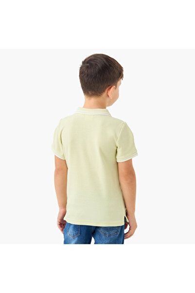 Juniors Solid Polo T-shirt with Short Sleeves