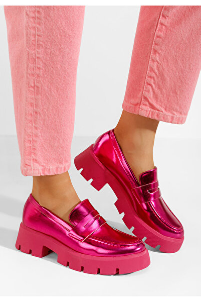 B T Shoes Fuchsiové dámské mokasíny Azienda