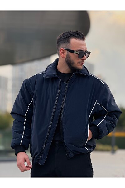 KINGAF Чоловіча куртка-бомбер з капюшоном