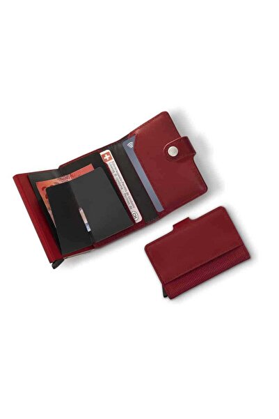 Victorinox 612680 Altius Secrid Leather Card Holder Wallet, Red
