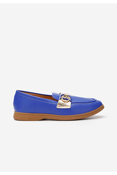 B T Shoes Modré mokasíny dámské Garina