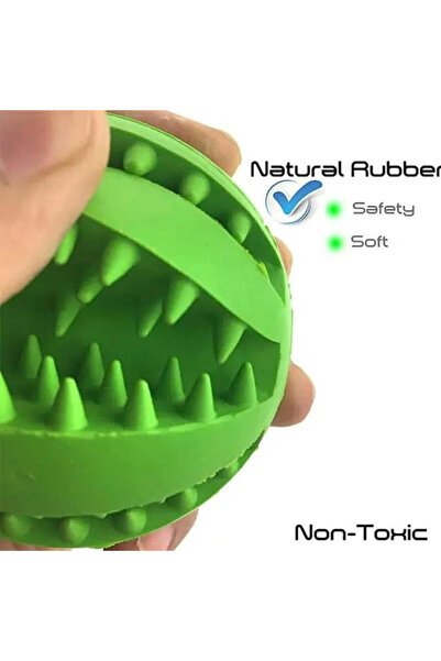 Nobrand Minge de cauciuc pentru hranire lenta, pentru caini si pisici, 6 cm, verde