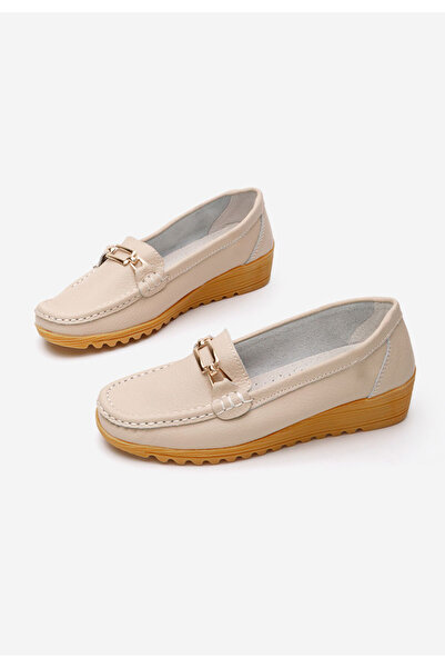 B T Shoes Tělové dámské kožené mokasíny Fahima