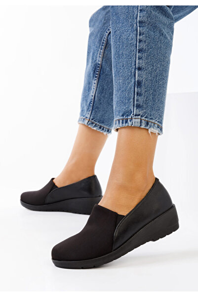 B T Shoes Μοκασίνια με πλατφόρμα Yanira μαύρα