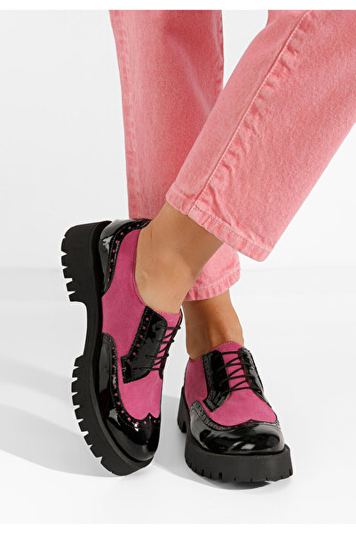 B T Shoes Pantofi dama brogue Flexa fucsia