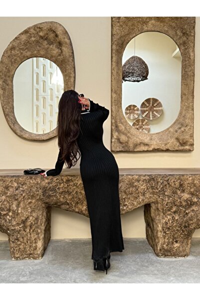 Cistern İstanbul Γυναικείο πλεκτό φόρεμα με λεπτομέρεια με κουμπιά και λαιμόκοψη πόλο