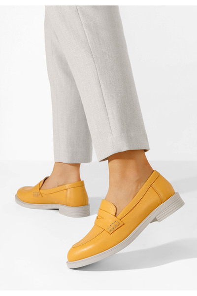 B T Shoes Žlutá loafers mokasíny Zalaya