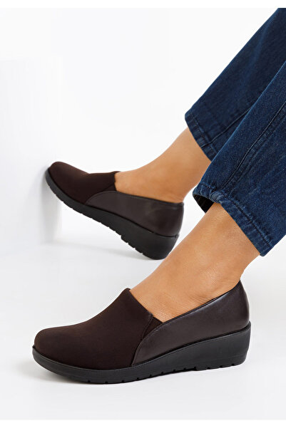 B T Shoes Hnedé mokasíny na platformě Yanira