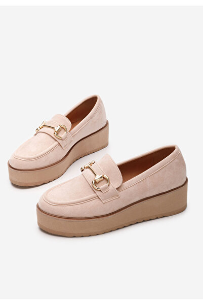 B T Shoes Růžové mokasíny na platformě Leondra V9