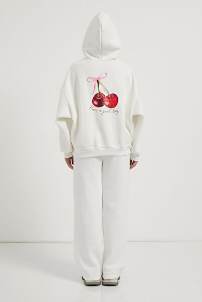 Arma Life Γυναικείο φούτερ με κουκούλα με τσέπες καγκουρό, χαλαρό λευκό