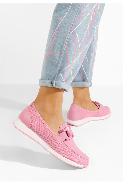 B T Shoes Fuchsiové dámské polobotky Clericia
