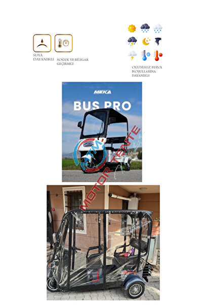 motor tente market mtm Meka Bus PRO 2000 W - Üç Tekerli Motor Brandası ŞEFFAF