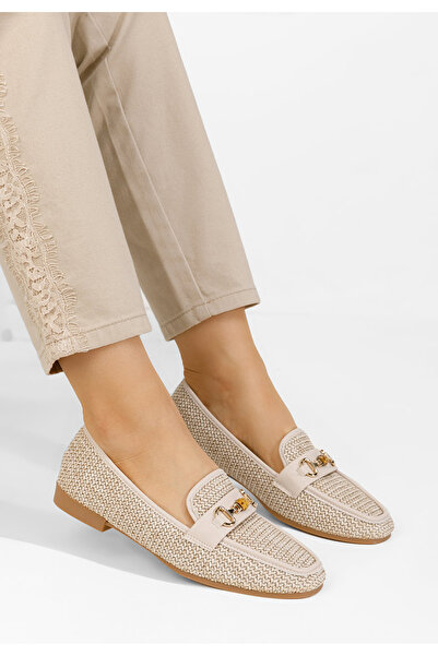 B T Shoes Béžové dámské mokasíny Krystina