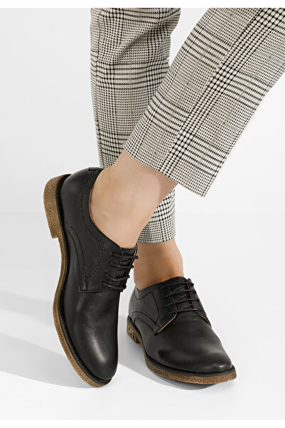 B T Shoes Pantofi derby piele Doresa V2 negri