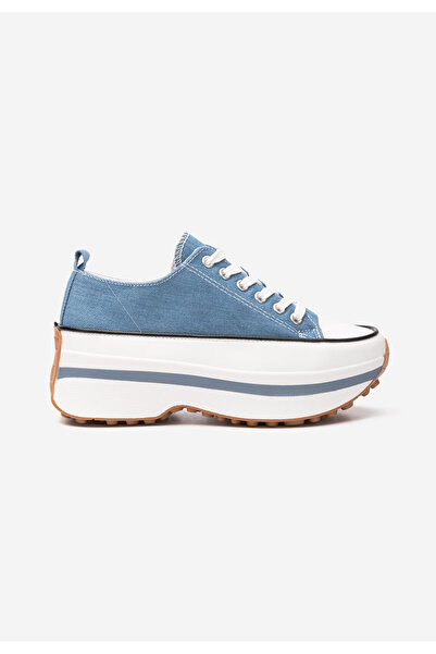 B T Shoes Denim tenisky na platformě Cathleen