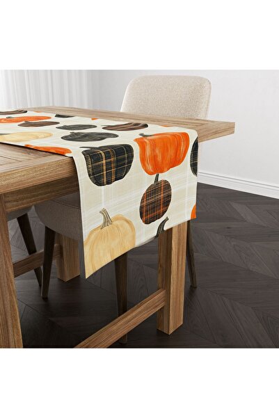 Evmila Față de masă din catifea cu model de toamnă 40x140 cm