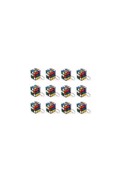 Vovo Store 12’li Mini Rubik Zeka Küpü Anahtarlık | Öğrenciler ve Çocuklar içi...