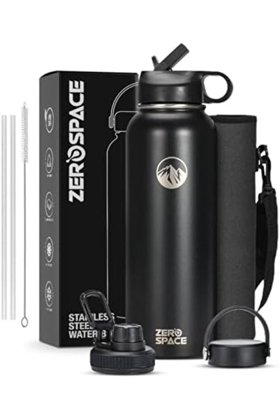 Generic ZeroSpace Stainless Steel Water Bottle, 1200ml Insulated Water Bottle with Straw & Brush, BPA-Free D