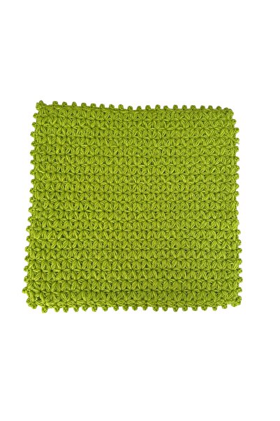 Pafuli منشفة حمام مربعة محبوكة يدويًا على شكل نجمة، لون أخضر شاحب