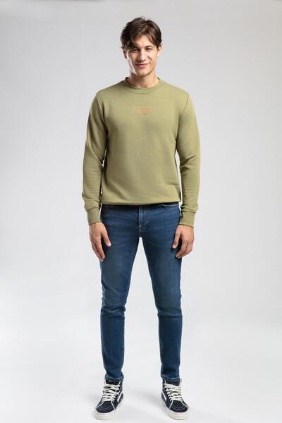 Lee Cooper Frose Men's O Neck Sweatshirt Light Khaki