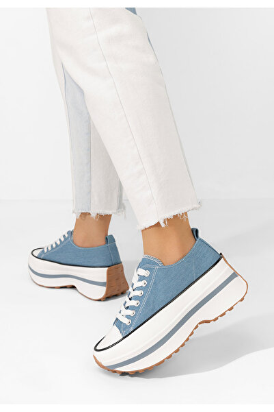 B T Shoes Denim tenisky na platformě Cathleen