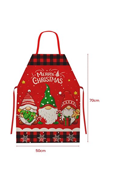 Flippy Decorative Kitchen Apron, Flippy, Christmas Theme, 50 x 70 cm, Model 3 Elfi, Polyester, Red