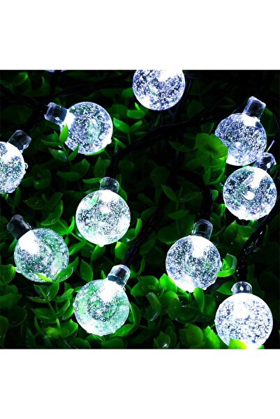Flippy Christmas String Lights, Crystal Globe Style, 30 LEDs, 6.5 m, Cool White, Solar, Light Sensor